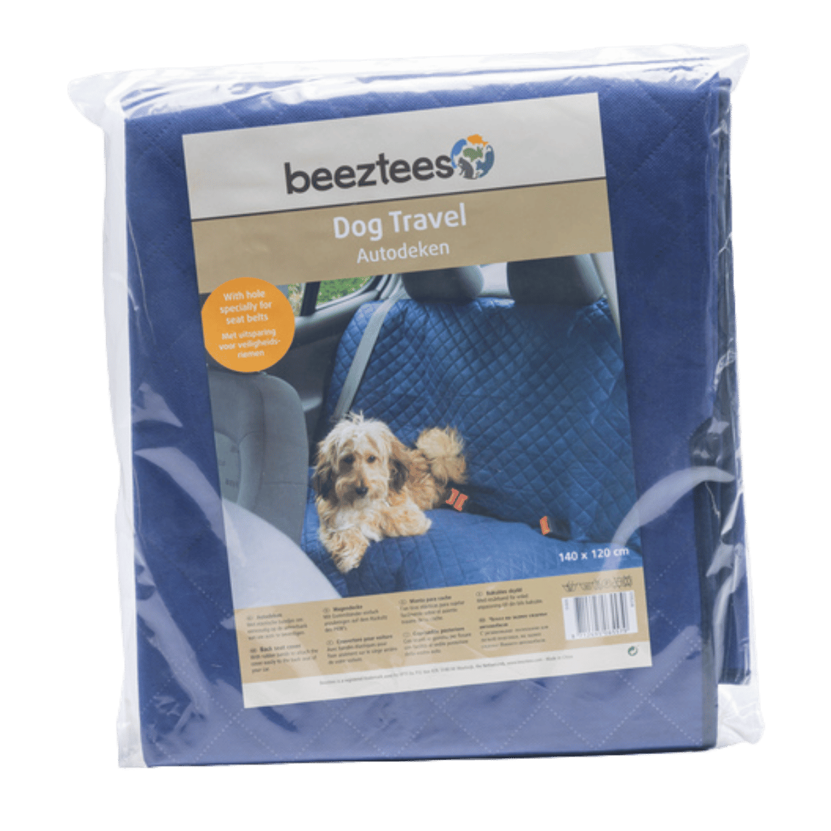 Beeztees Hondendeken Auto Deluxe Blauw 140 x 120 cm