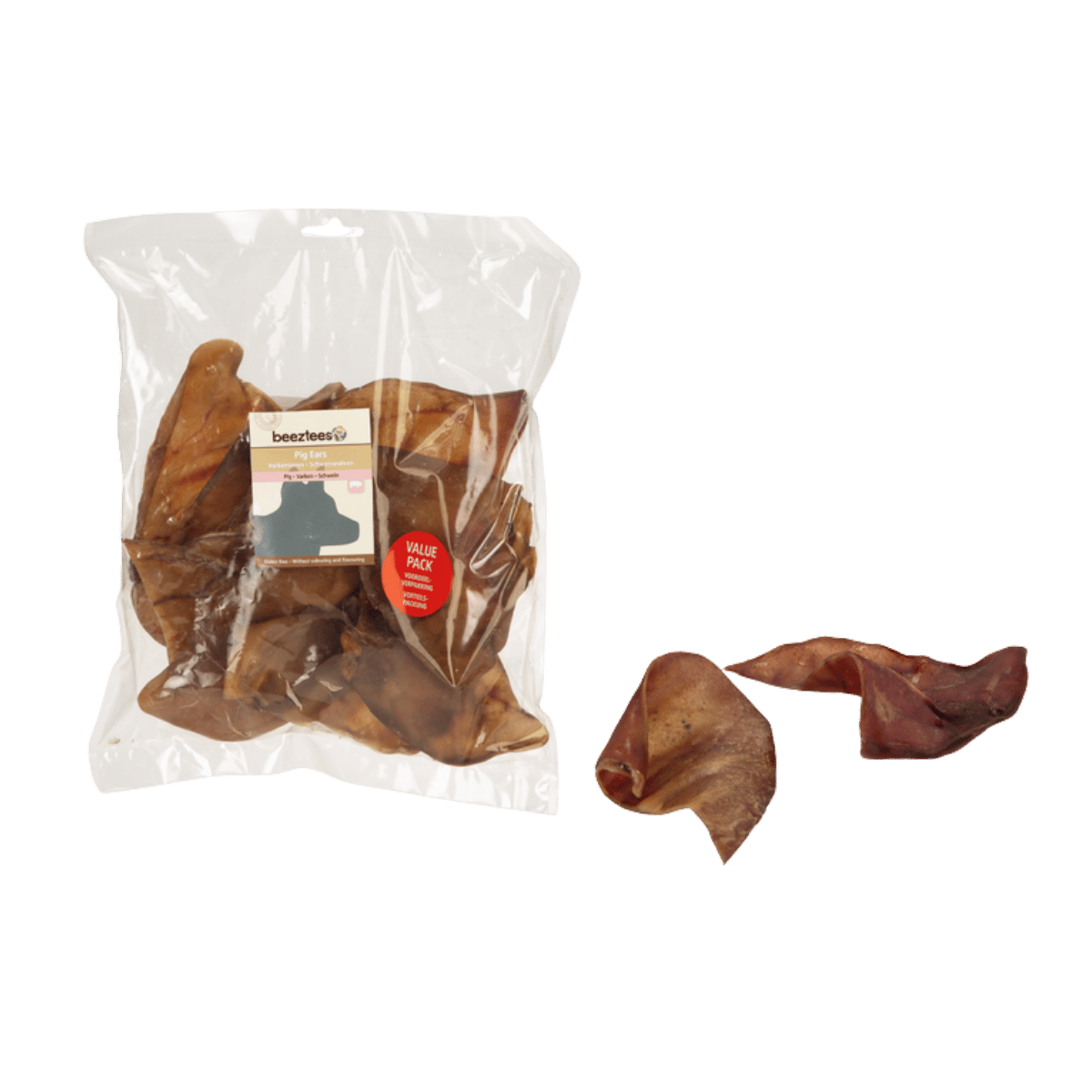 Beeztees Hondensnack Varkensoren 10 stuks