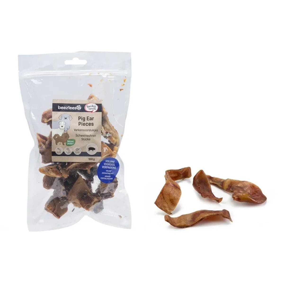 Beeztees Varkensoorstukjes 500 gram