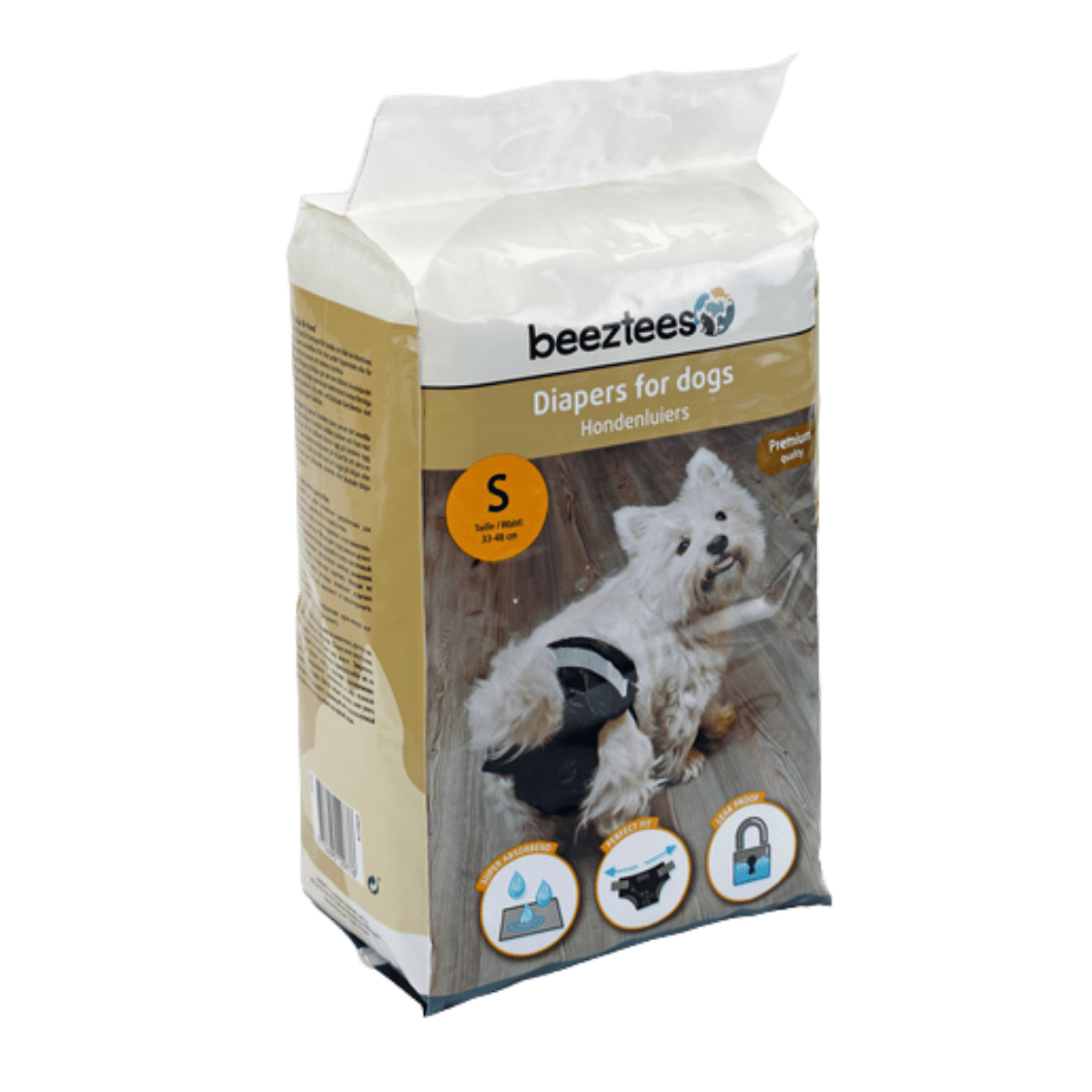 Beeztees Hondenluier Zwart S 20 stuks