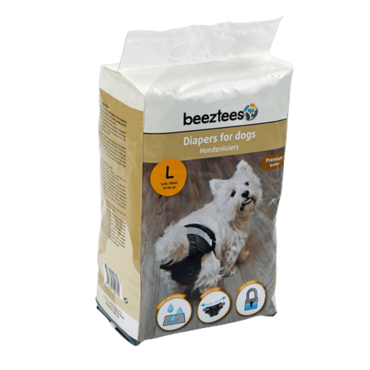 Beeztees Hondenluier Zwart L 10 stuks