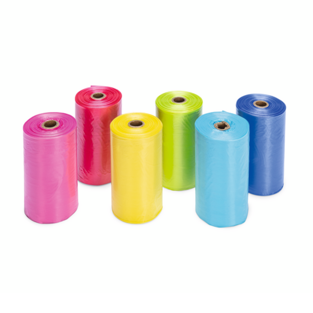 Beeztees poepzakjes regenboog 6 x 20 stuks