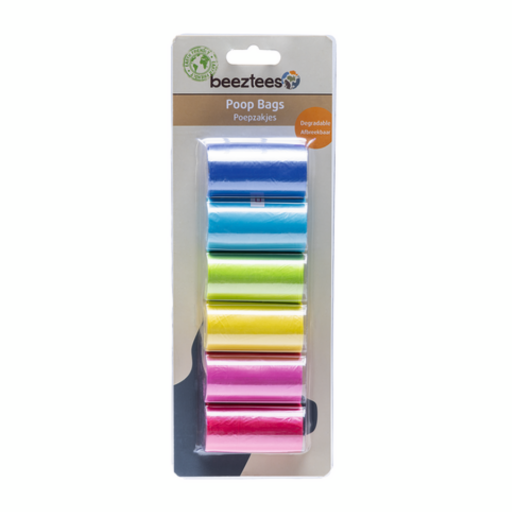 Beeztees poepzakjes regenboog 6 x 20 stuks