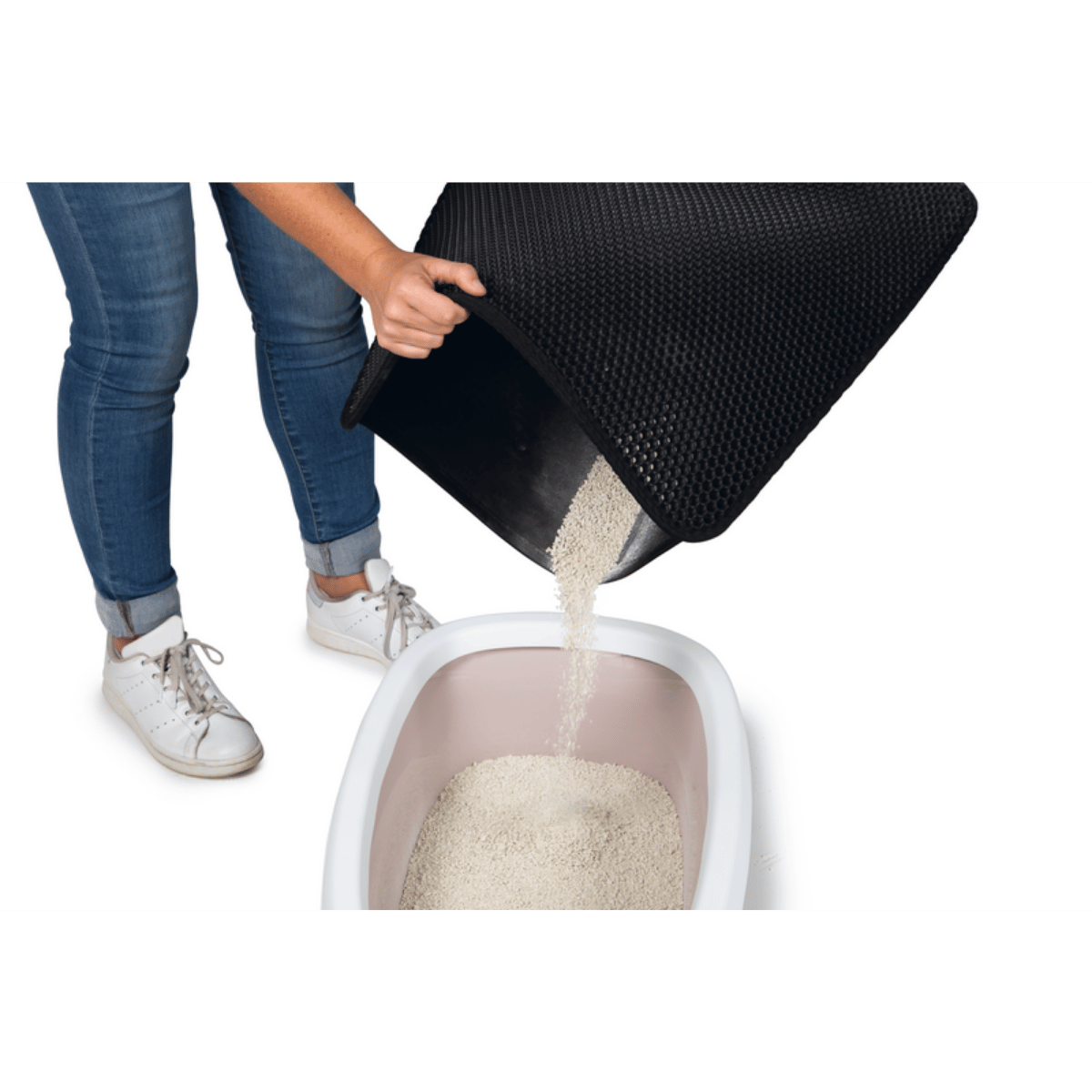 Beeztees Kattenbakmat Dubbel Zwart 60 x 50 x 1 cm