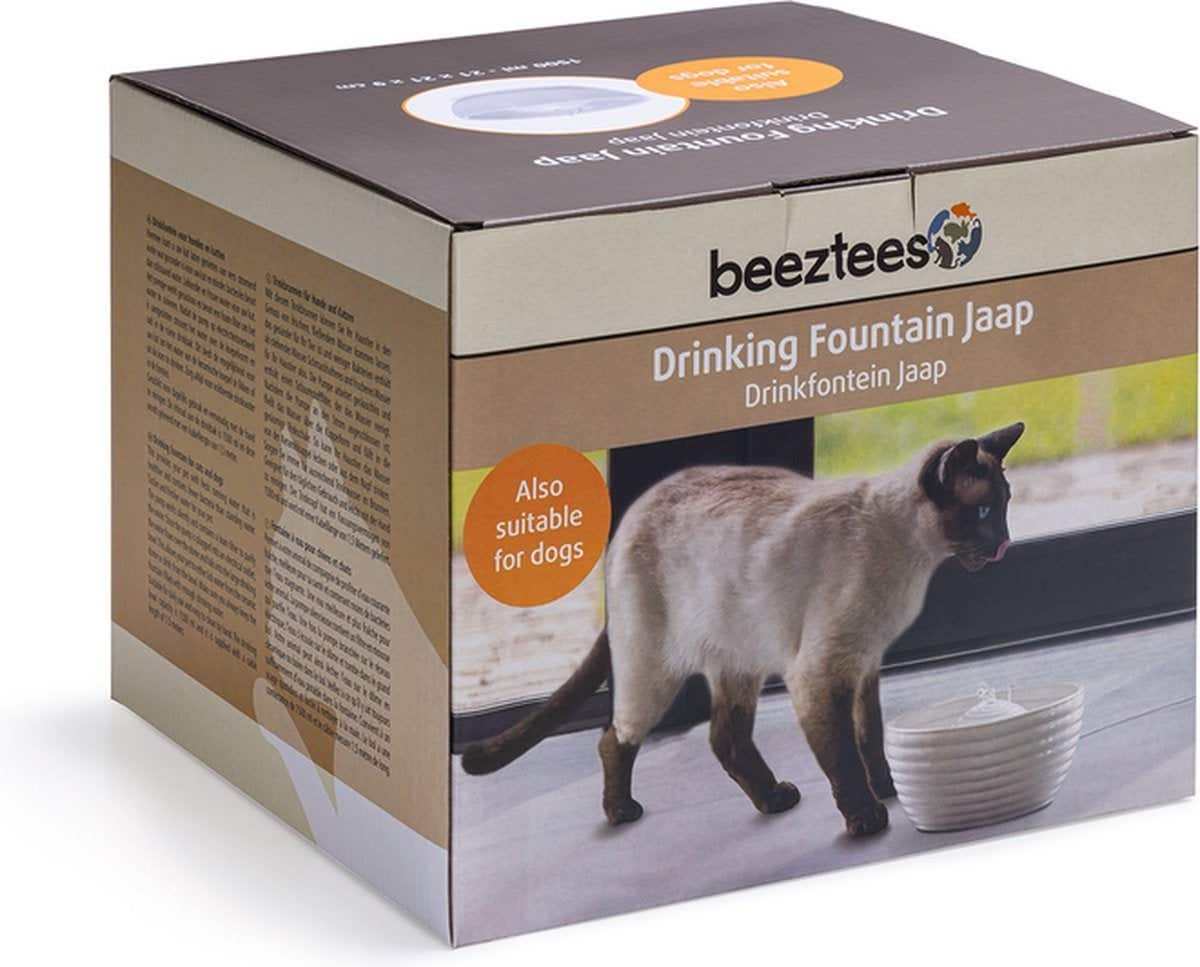 Beeztees Drinkfontein Kat Jaap Wit 1.5L 21 x 21 x 9 cm