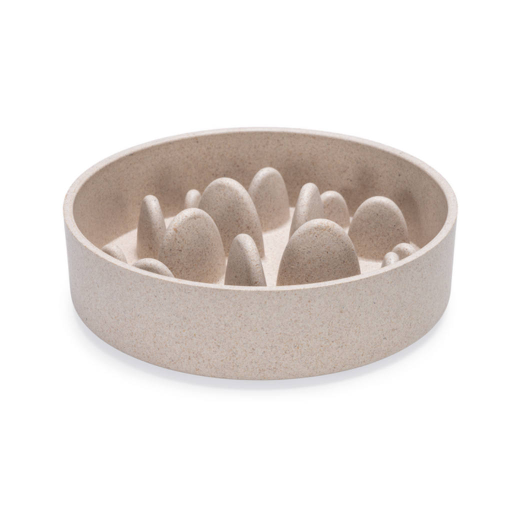Designed by Lotte Hondenvoerbak Anti Schrok Pom Beige 800 ml 17 x 17 x 4.5 cm