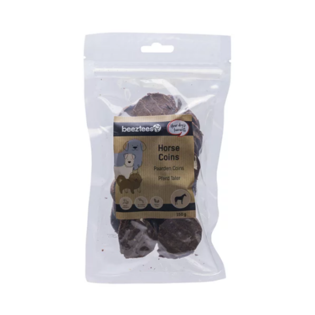 Beeztees hondensnack paarden coins 150g