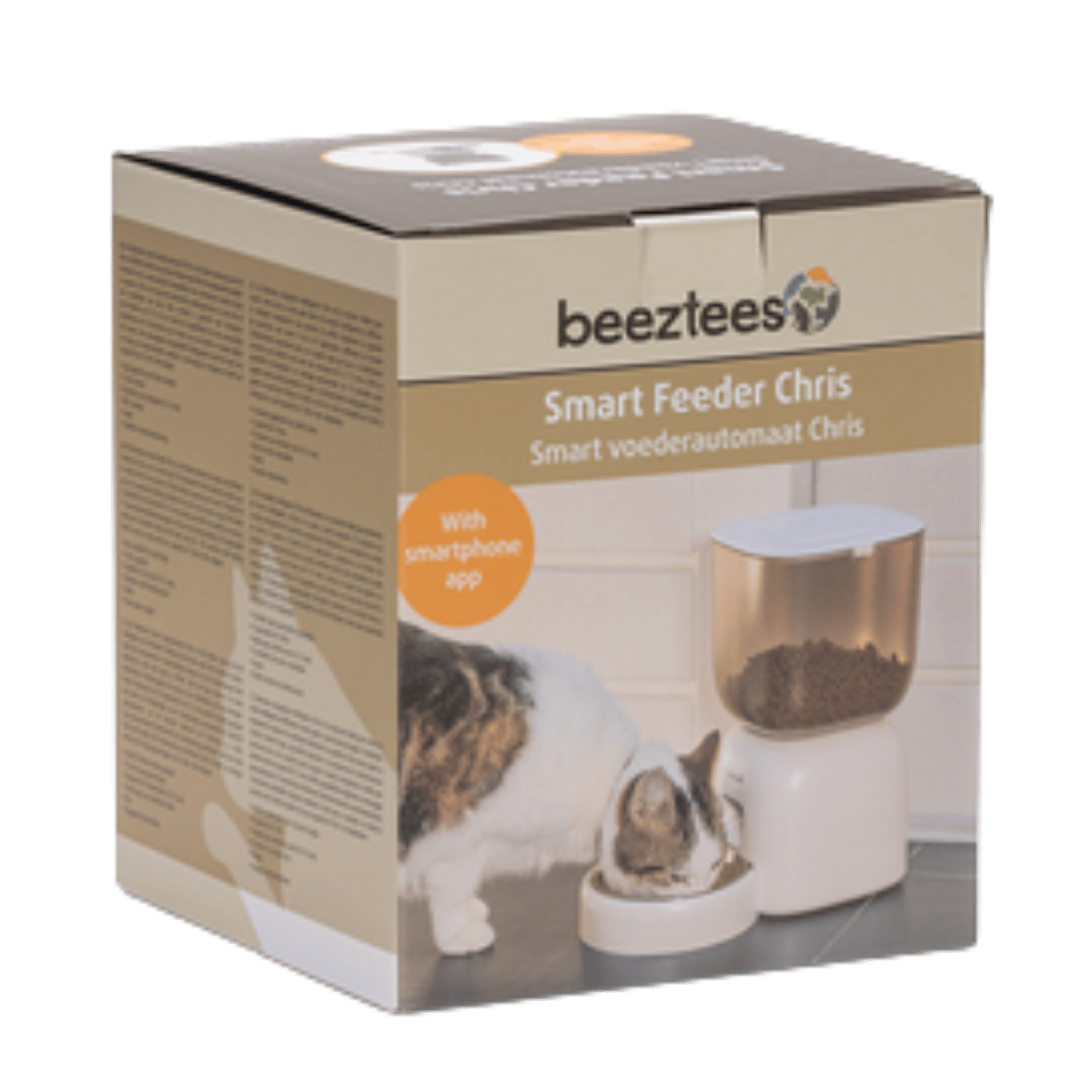 Beeztees Smart Voerbak Kat Chris Wit 3L 32 x 32.7 x 8.7 cm