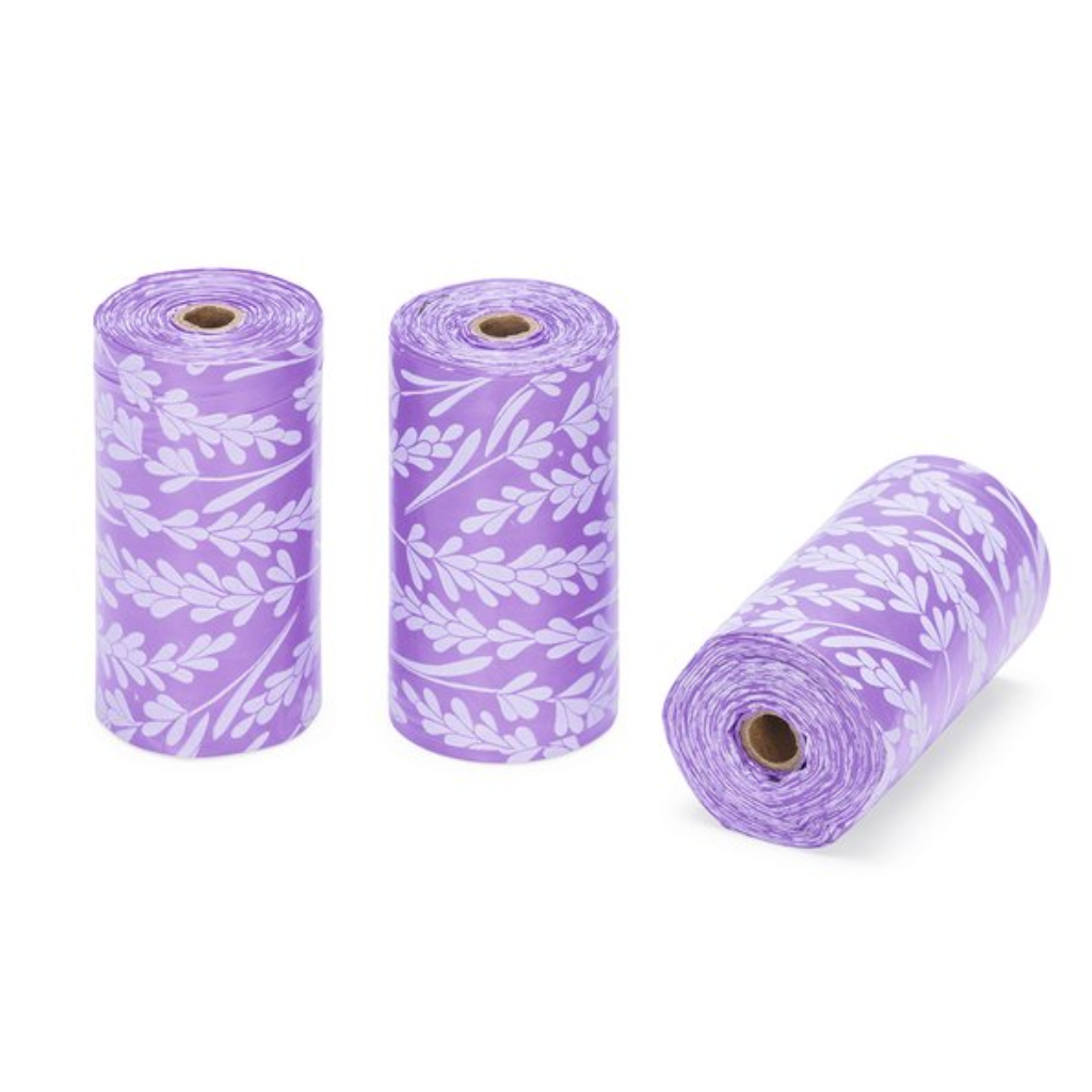 Beeztees afbreekbare poepzakjes lavendel 12 x 15 stuks