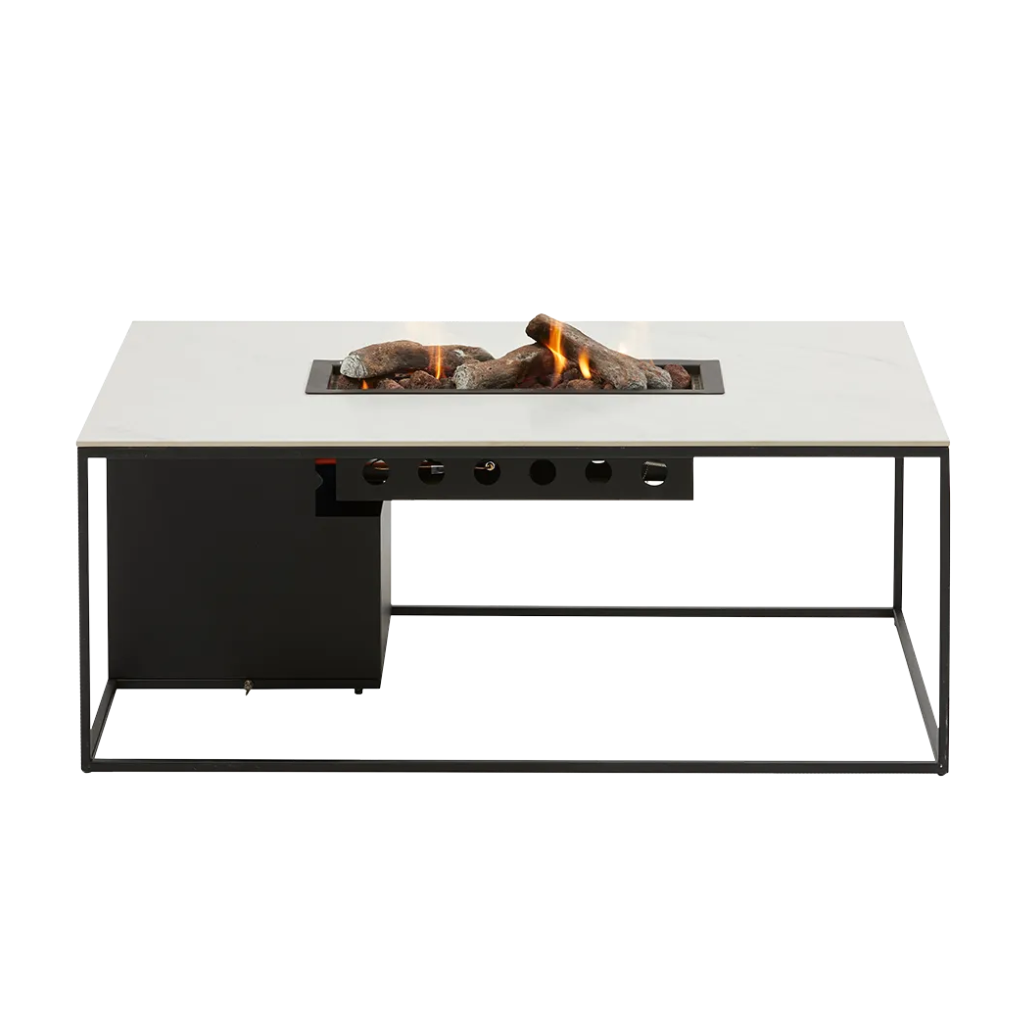 Cosiloft 100 vuurtafel black frame / grey top