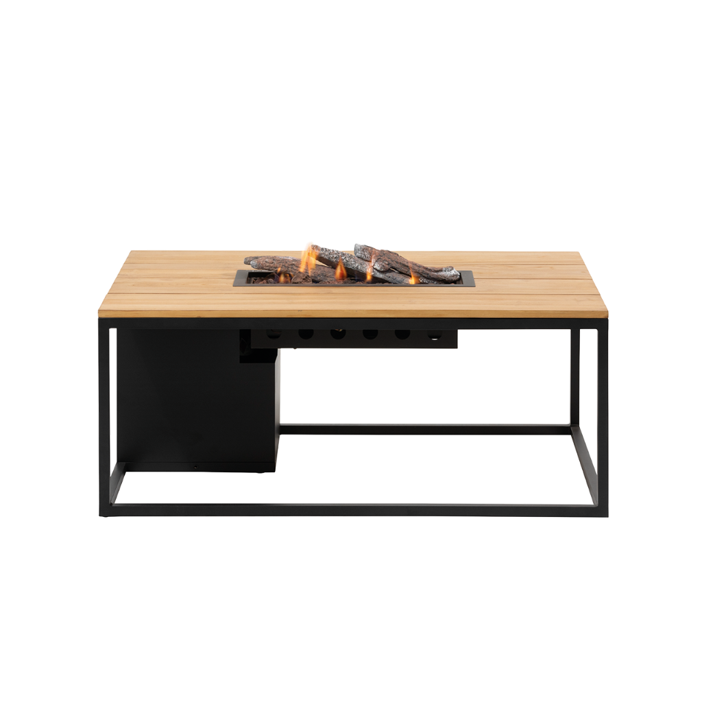 Cosiloft 120 black frame - teak top