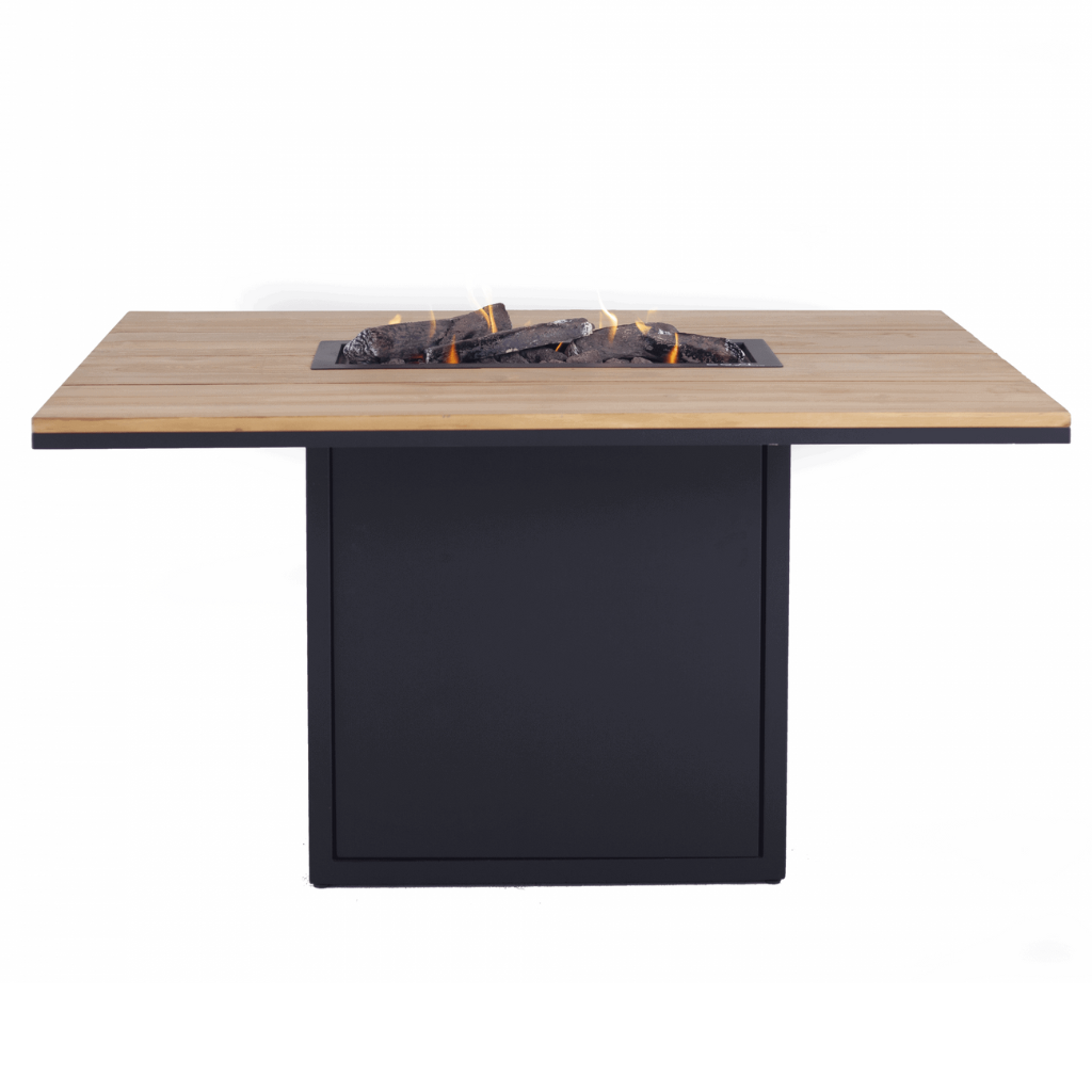 Cosiloft 120 High Dining zwart frame - teak top