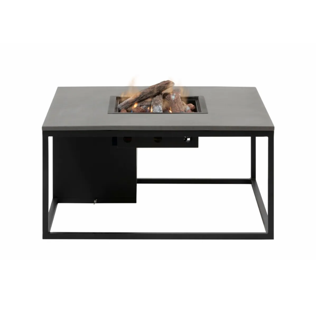 Cosidesign Line vuurtafel black frame / white marble look top