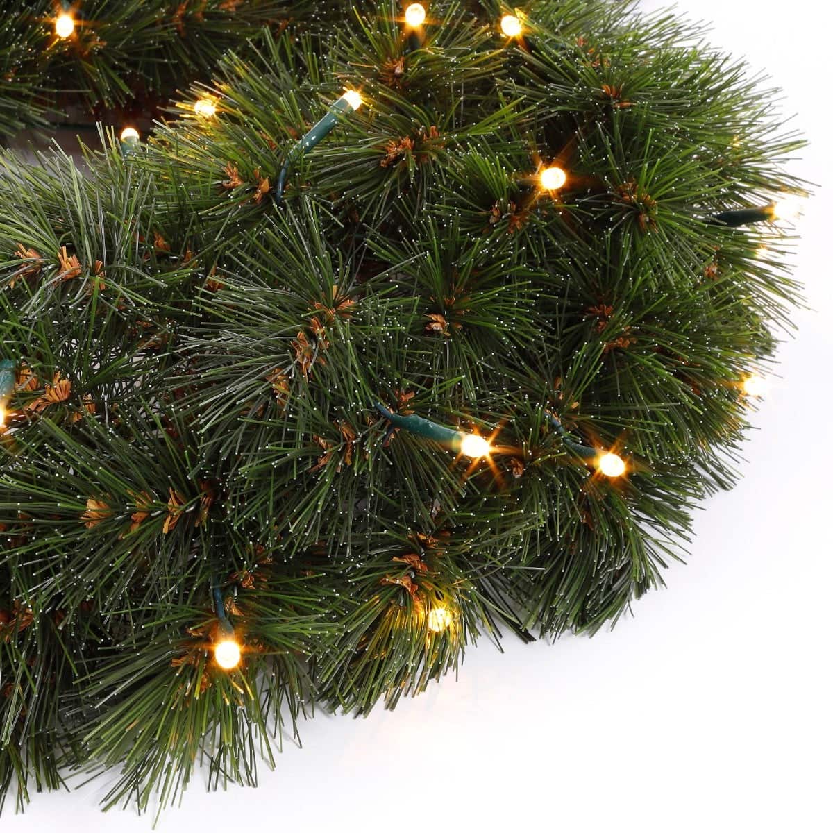 Triumph Tree krans Forest Frosted groen met verlichting 45cm