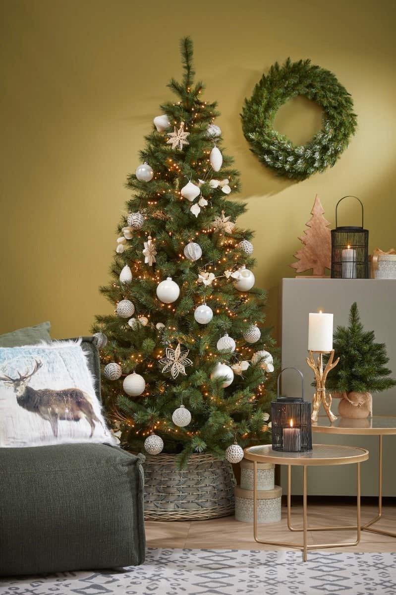 Triump Tree Kunstkerstboom Forest Frosted Groen met Verlichting 185 x 102 cm