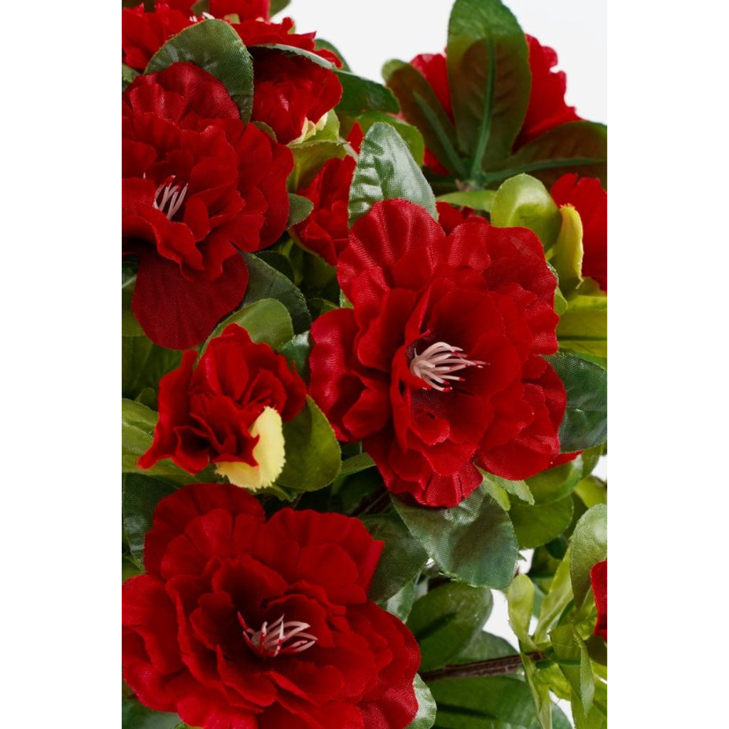 Mica Decorations kunstplant Azalea rood in pot 20 x 27 cm