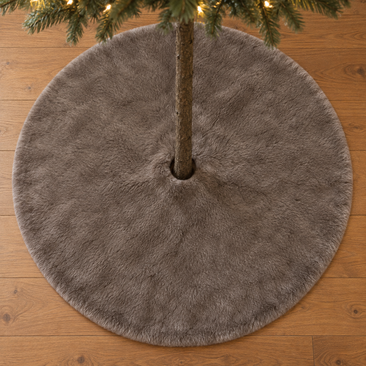 Anna's Collection Kerstboomrok Boomkleed Imitatiebont Bruin 90 cm