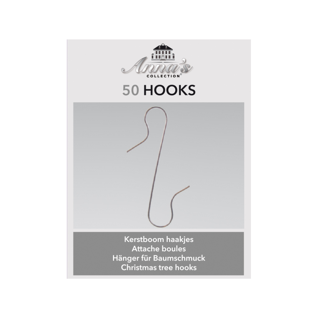 Anna's Collection Kerstboomhaakjes zilver 50 stuks
