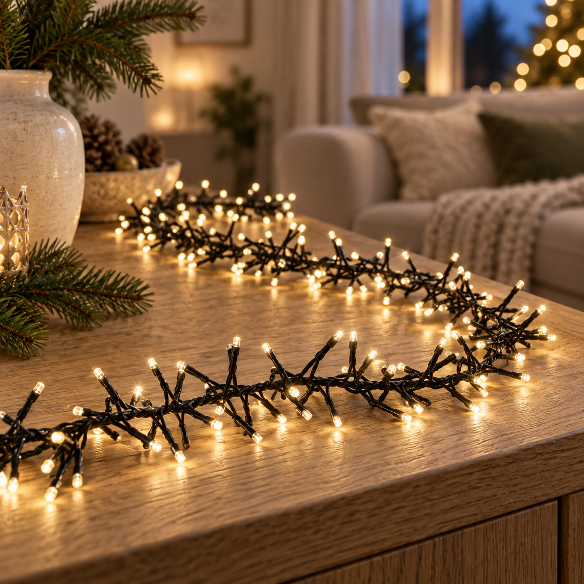 Anna's Collection Clusterverlichting Flash Warm Wit 384 Lampjes 2.4 m