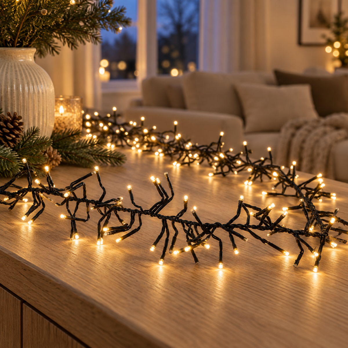 Anna's Collection Clusterverlichting Flash Warm Wit 768 Lampjes 4.5 m