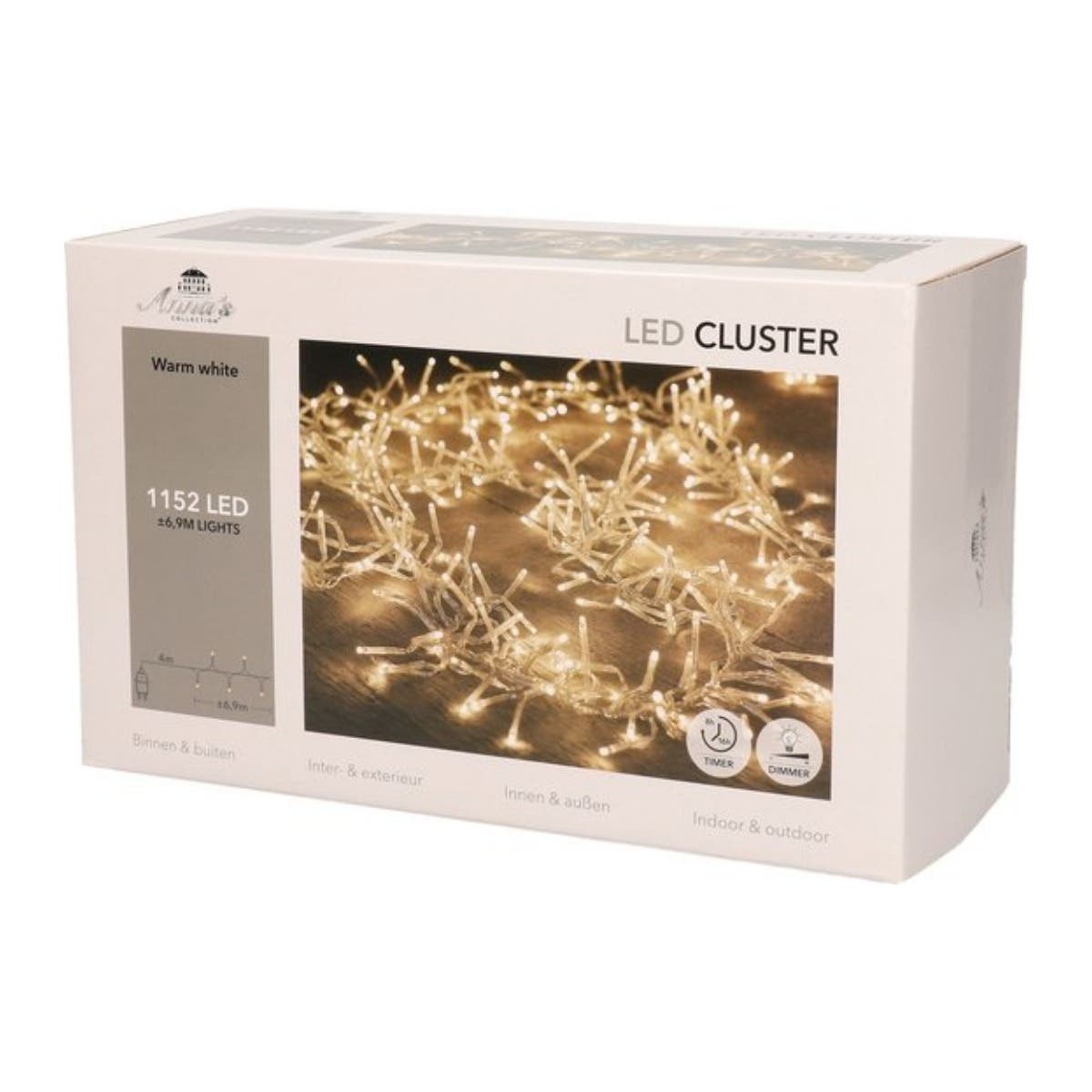 Anna's Collection Clusterverlichting Warm Wit 1152 Lampjes 6.9 m
