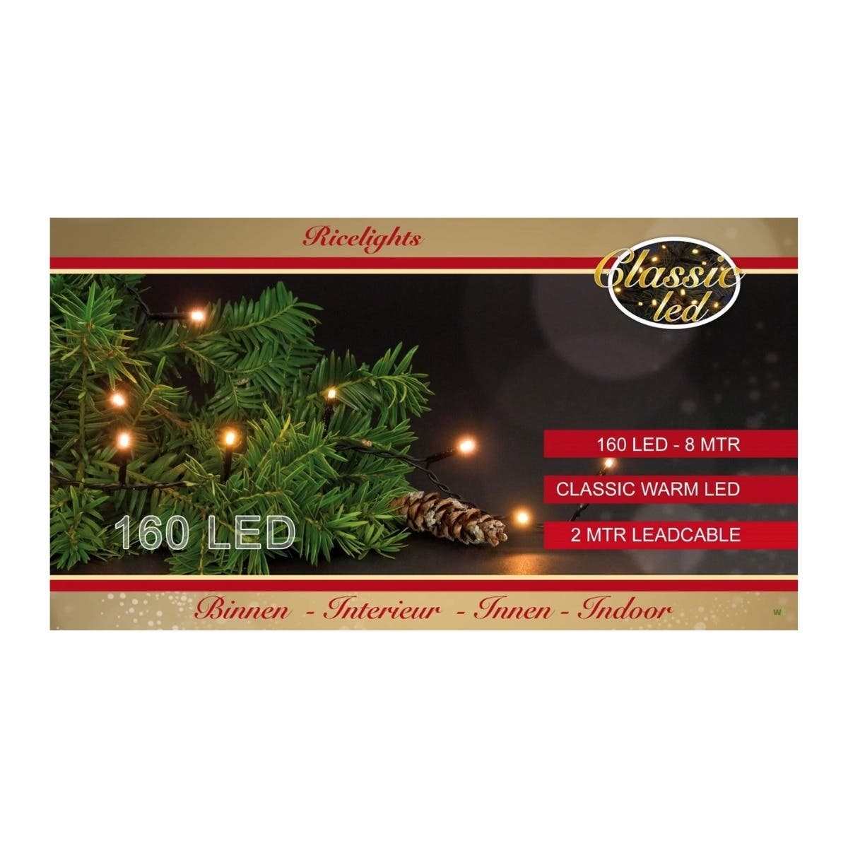 Anna's Collection Micro LED-verlichting Ricelight Klassiek Warm 160 Lampjes 8 m