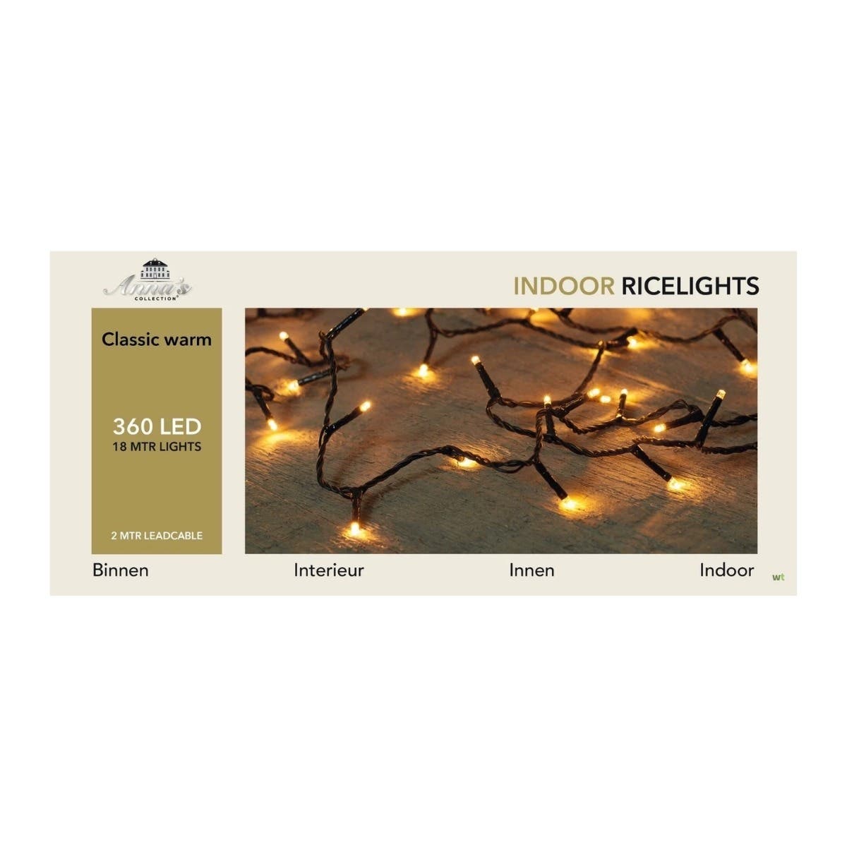 Anna's Collection Micro LED-verlichting Ricelight Klassiek Warm 360 Lampjes 18 m