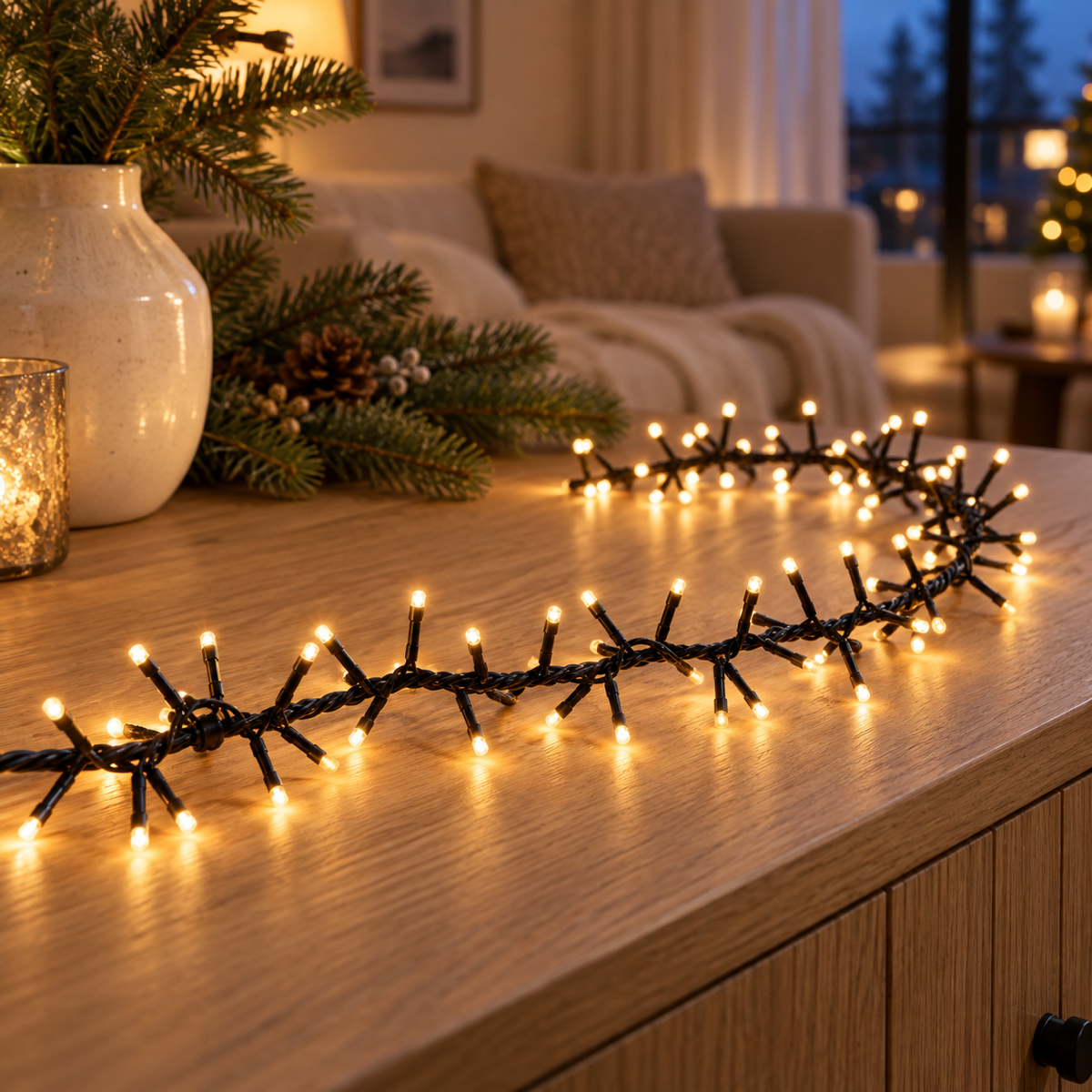 Anna's Collection Clusterverlichting Klassiek Warm 192 Lampjes 1.2 m