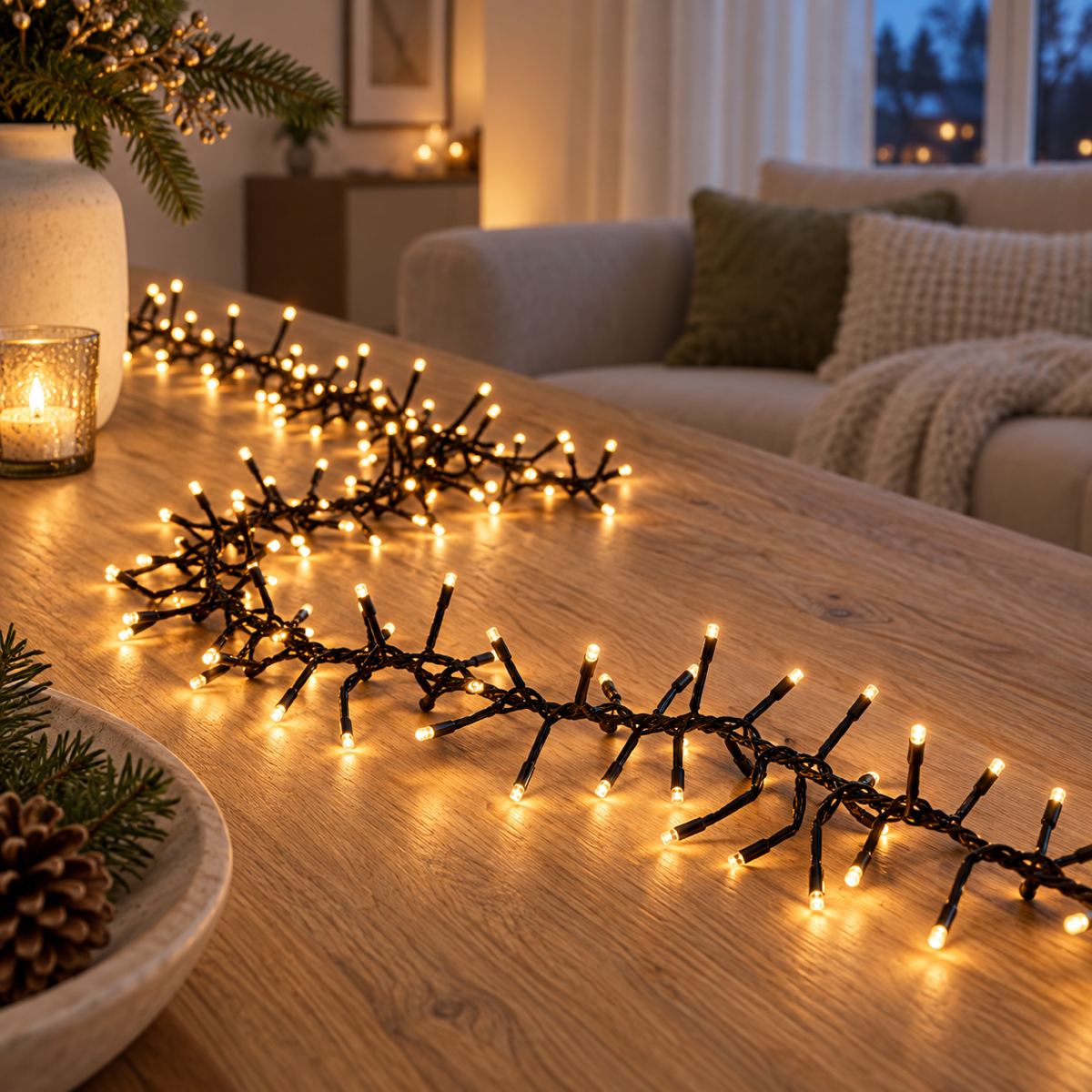 Anna's Collection Clusterverlichting Klassiek Warm 384 Lampjes 2.4 m