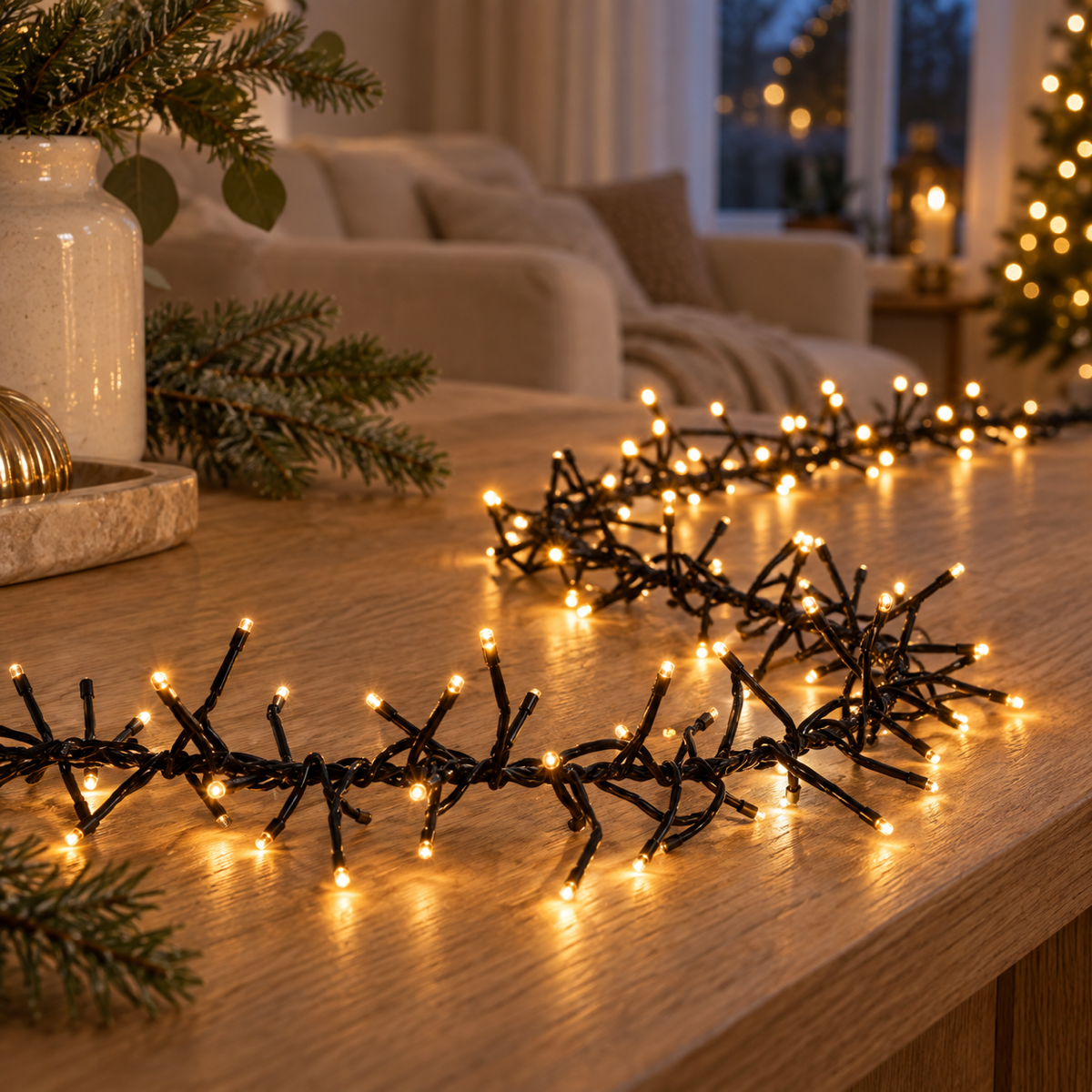 Anna's Collection Clusterverlichting Flash Klassiek Warm 384 Lampjes 2.4 m
