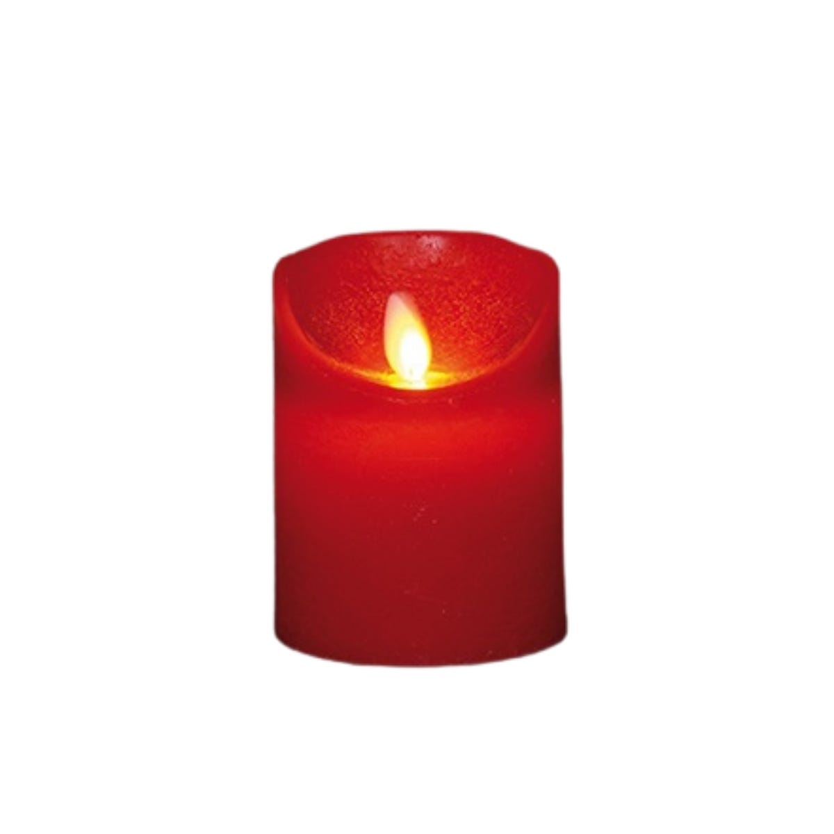 Anna's Collection LED Stompkaars Rustiek Rood Ø7.5 x 10 cm