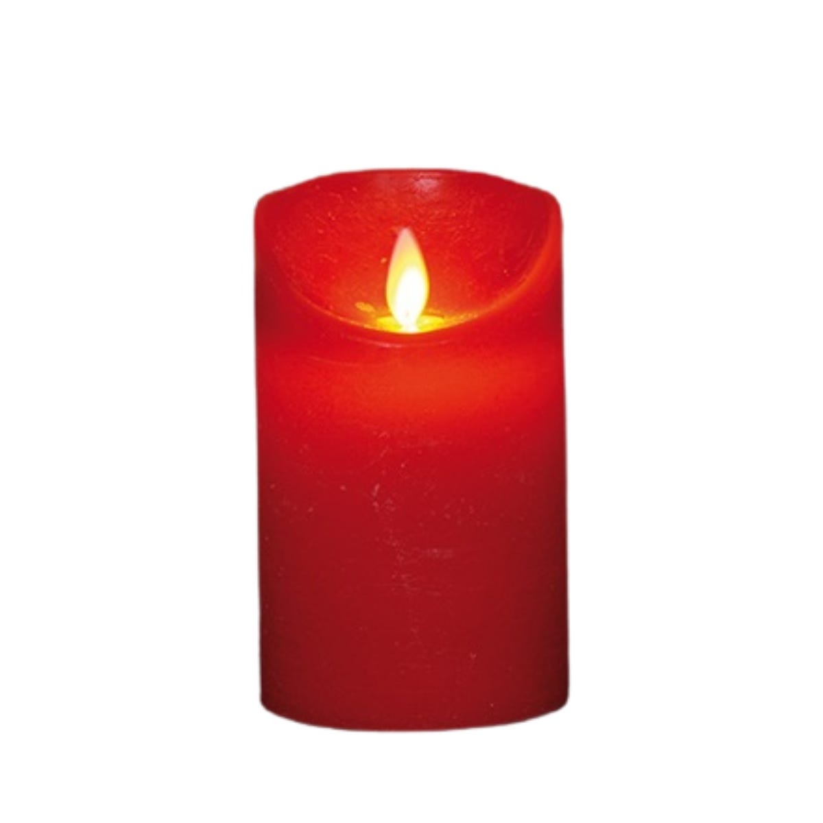 Anna's Collection LED Stompkaars Rustiek Rood Ø7.5 x 12.5 cm