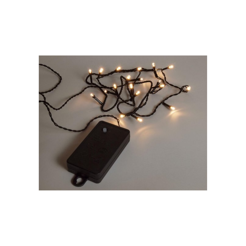 Batterijverlichting LED Classic Wit 3.75m 50 lichtjes 50 cm aanloopsnoer en timer