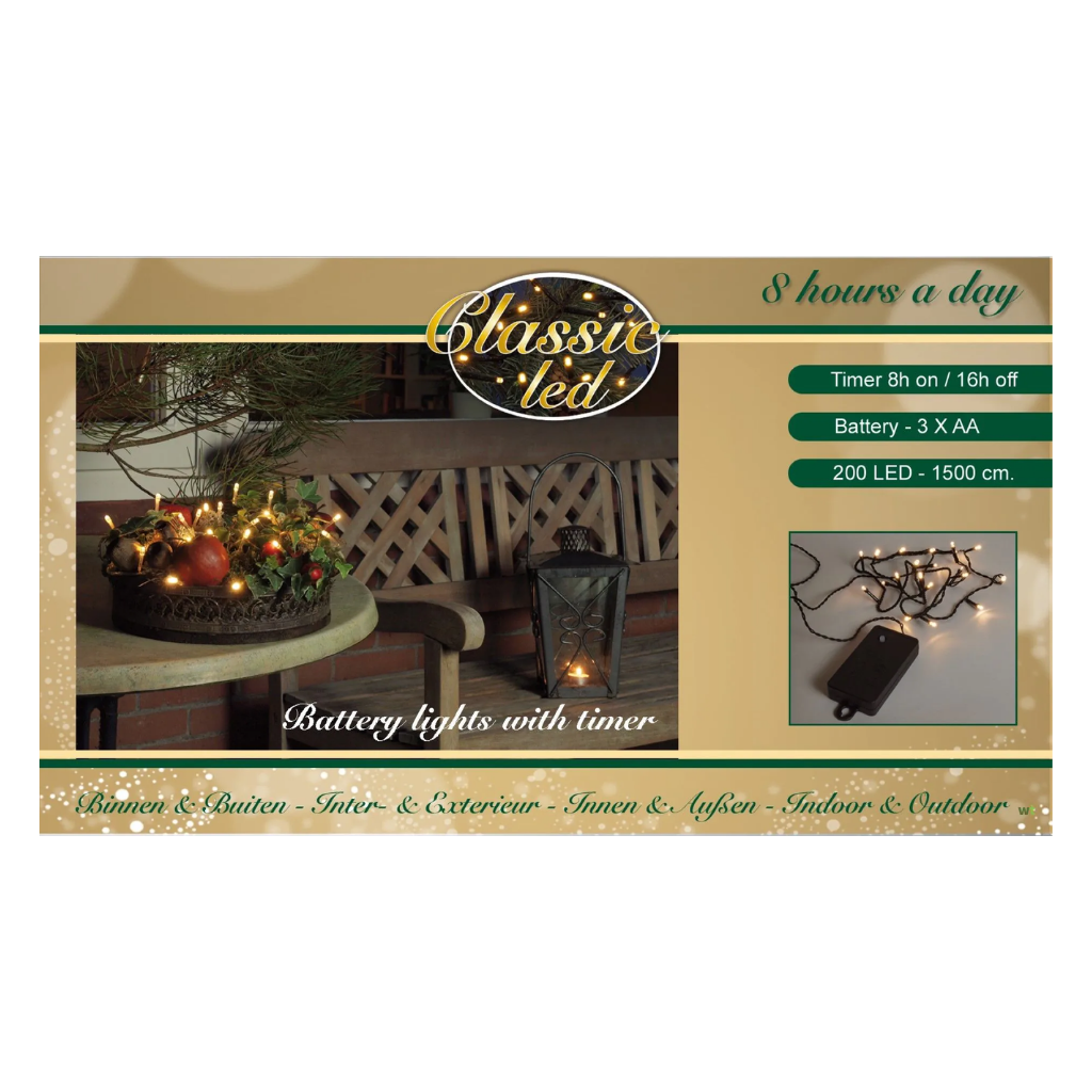 LED Lights 200 lampjes 15M Classic met timer