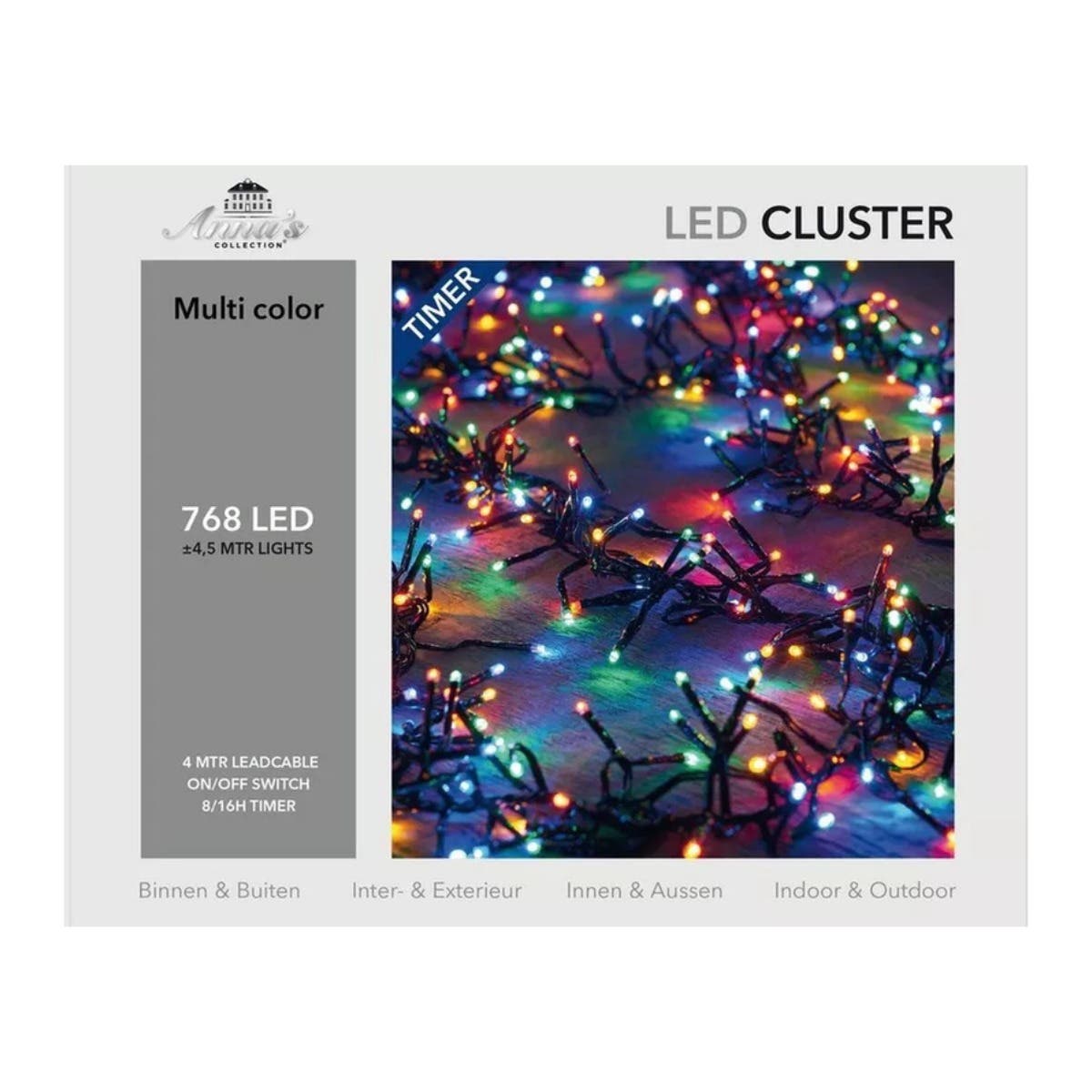 Anna's Collection Clusterverlichting Multicolour 768 Lampjes 4.5 m