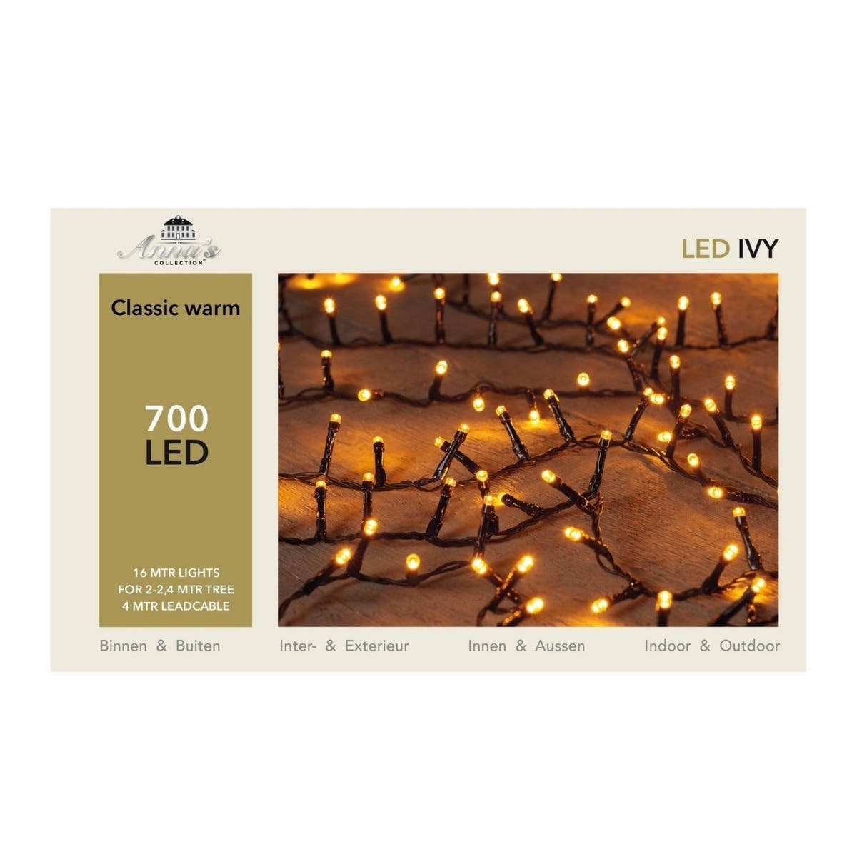 Anna's Collection Micro LED-verlichting Ivy Klassiek Warm 700 Lampjes 16 m