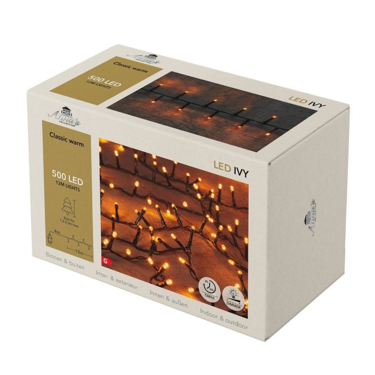 Anna's Collection Micro LED-verlichting Ivy Klassiek Warm 500 Lampjes 12 m