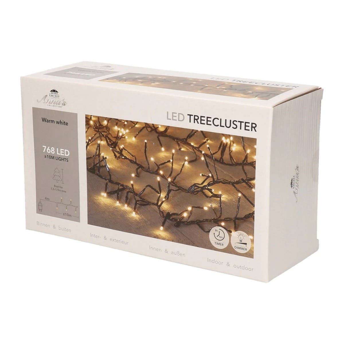 Anna's Collection Clusterverlichting Treecluster Warm Wit 768 Lampjes 10 m