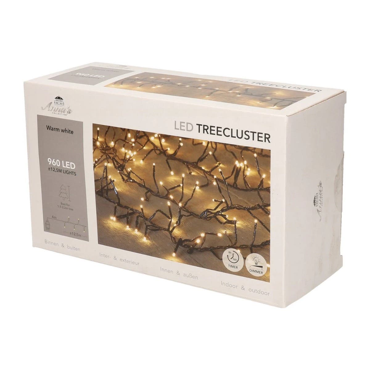 Anna's Collection Clusterverlichting Treecluster Warm Wit 960 Lampjes 12.5 m