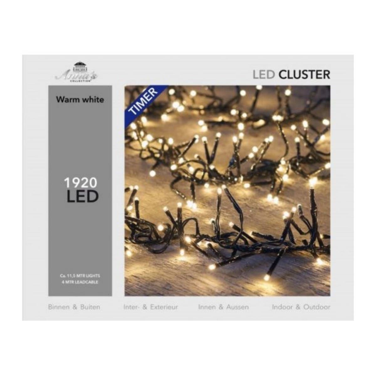 Anna's Collection Clusterverlichting Warm Wit 1920 Lampjes 11.5 m