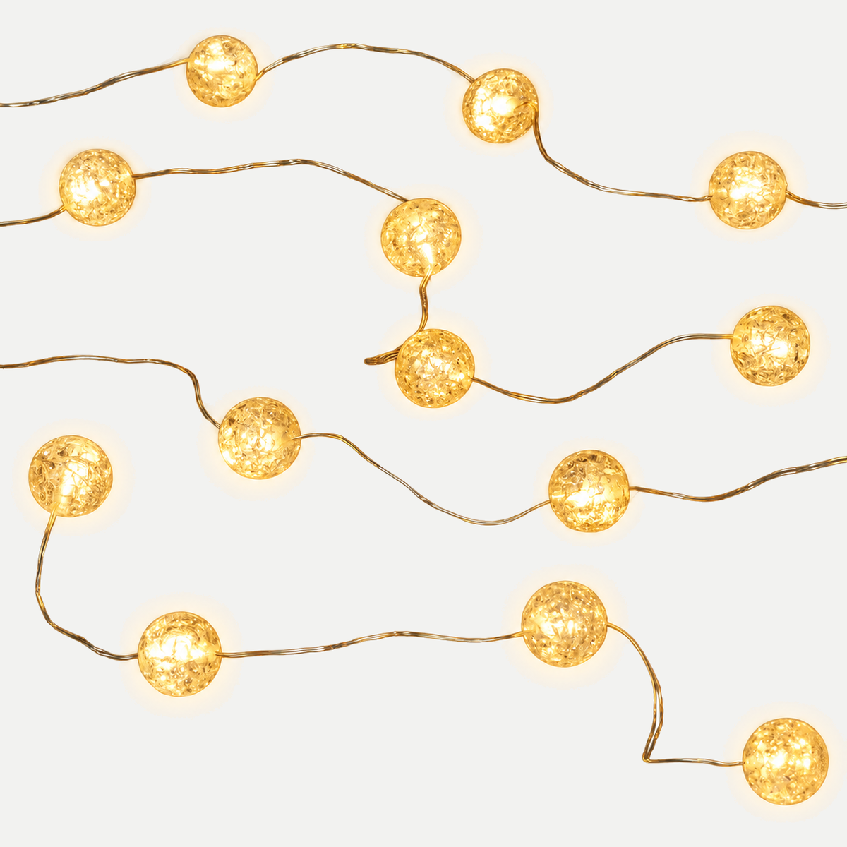 Anna's Collection Verlicht Kerstfiguur Bal Cracking Warm Wit 20 Lampjes 2 m