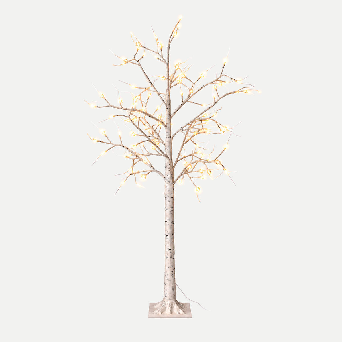 Anna's Collection Verlicht Kerstfiguur Berkenboom Warm Wit 120 Lampjes 130 cm