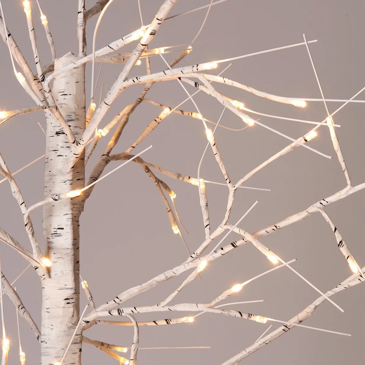 Anna's Collection Verlicht Kerstfiguur Berkenboom Warm Wit 120 Lampjes 130 cm