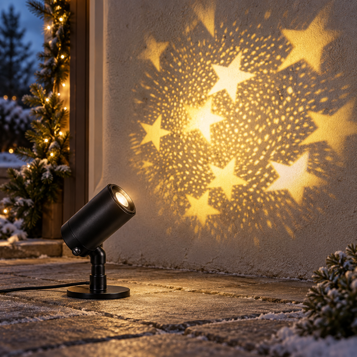 Anna's Collection Verlicht Kerstfiguur Buitenprojector Ster Warm Wit