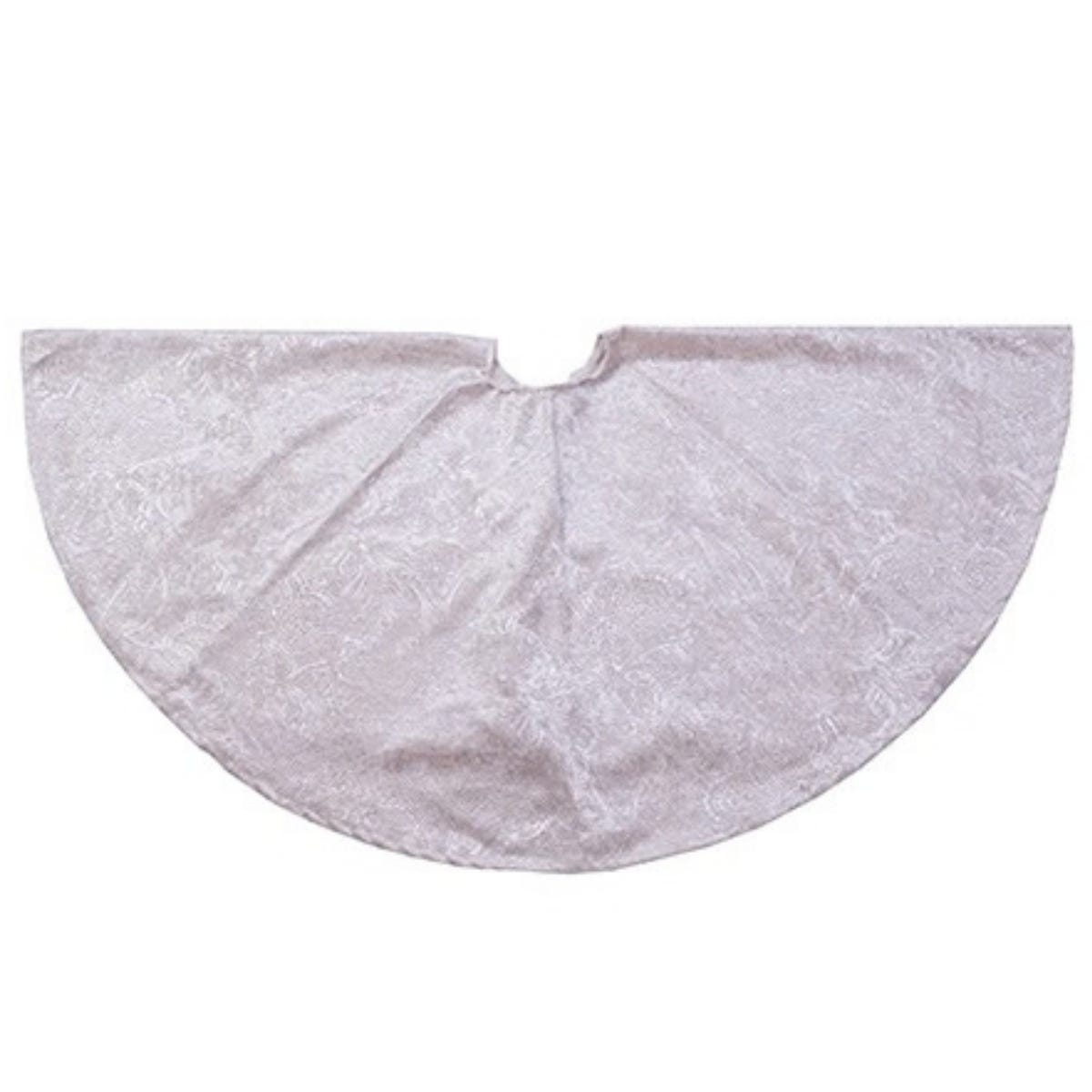 Anna's Collection Kerstboomkleed Barok Fluweel Crème Ø120 cm
