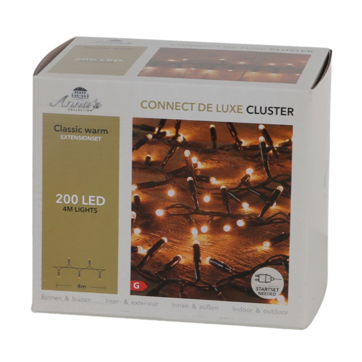 Anna's Collection Clusterverlichting Connect de Luxe Klassiek Warm 200 Lampjes 4 m