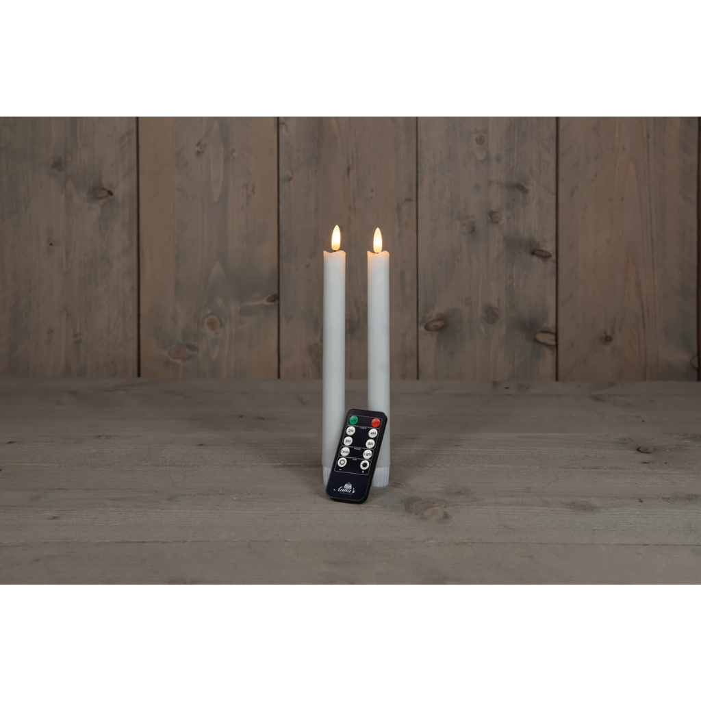 Dinerkaars Wit Rustiek Wax 23 cm (2 stuks)