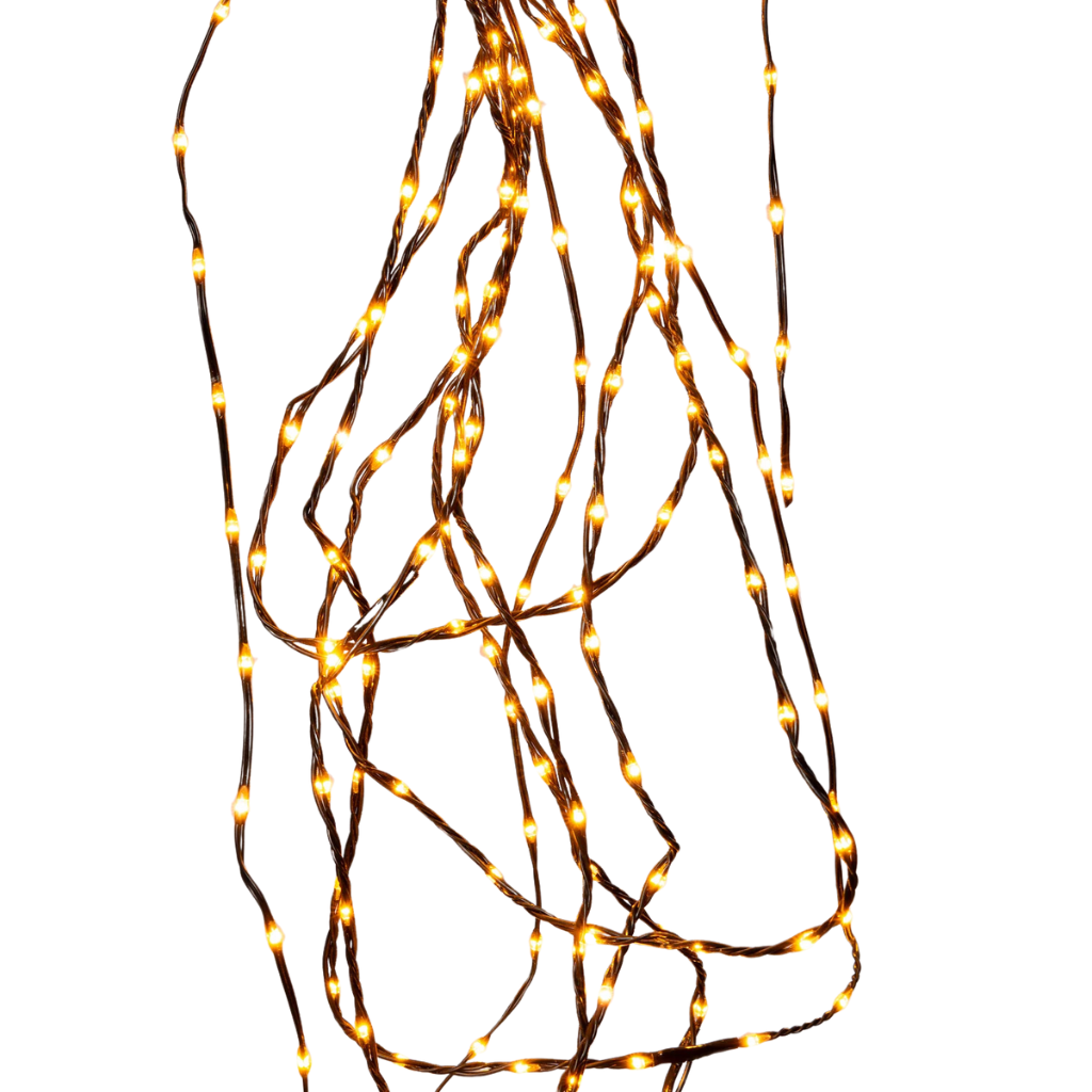 Anna's Collection draadverlichting met 100 lampjes goud 3 m 10 cm aanloopsnoer en timer