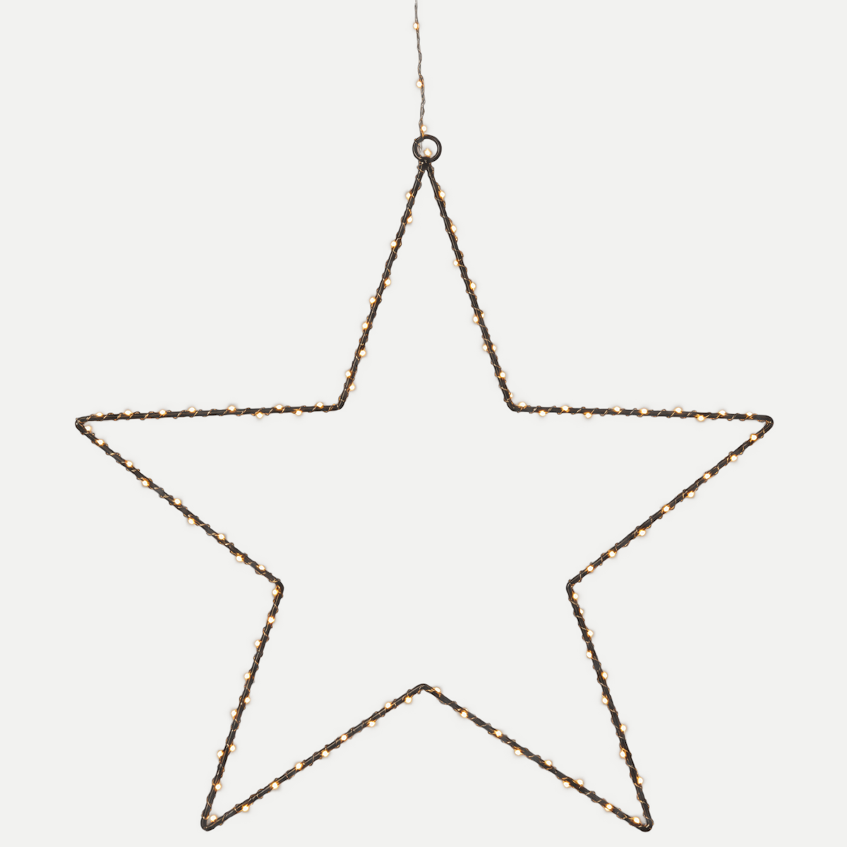 Anna's Collection Verlicht Kerstfiguur Ster Zwart Klassiek Warm 200 Lampjes 37 x 37 x 2 cm