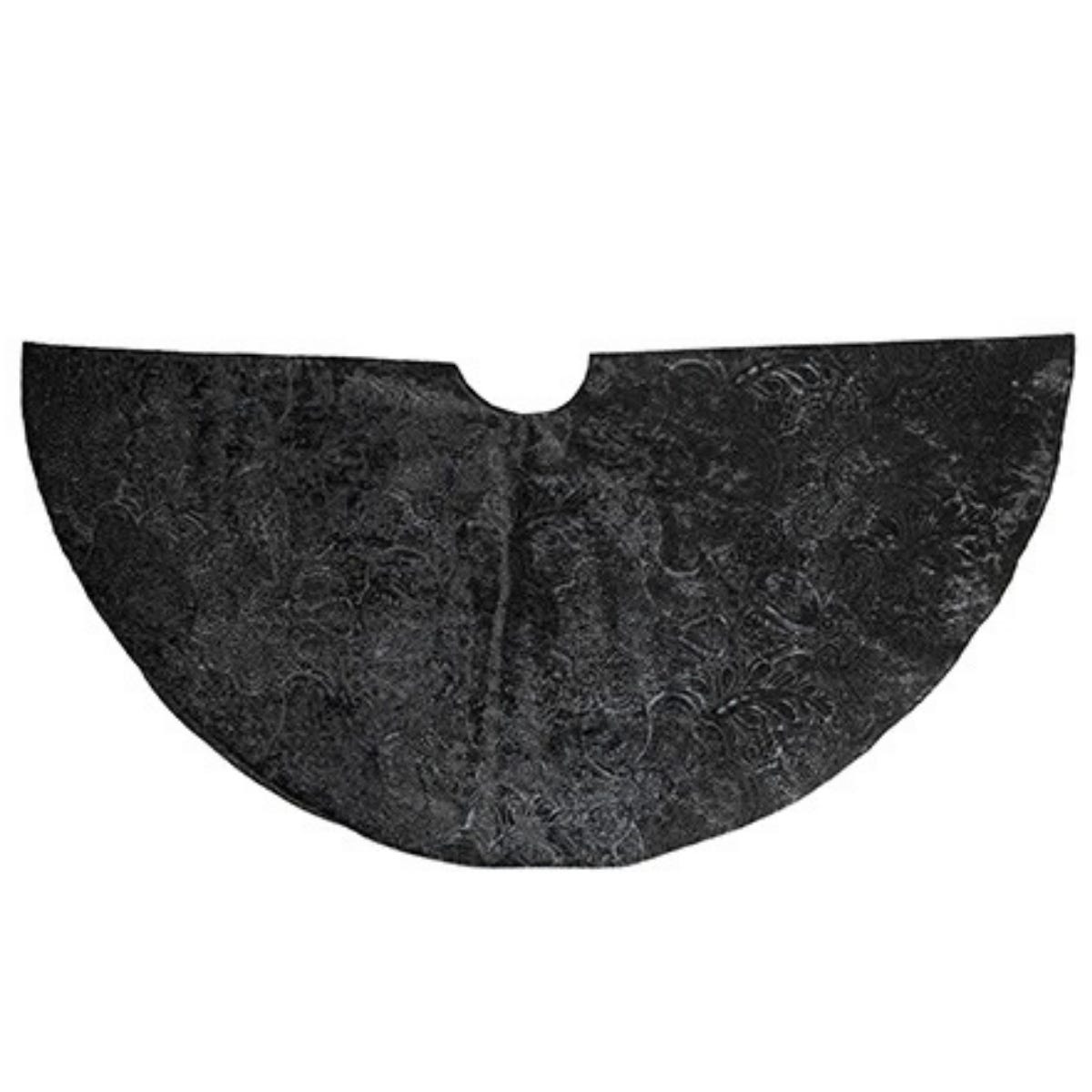 Anna's Collection Kerstboomkleed Barok Fluweel Zwart Ø120 cm